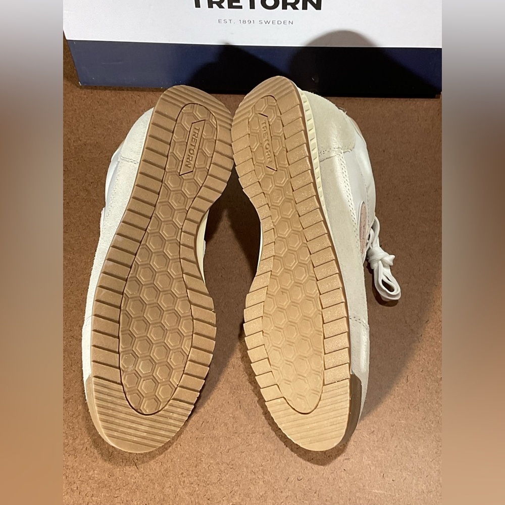Tretorn Women's Cream and Tan Sneakers - Picture 5 of 9
